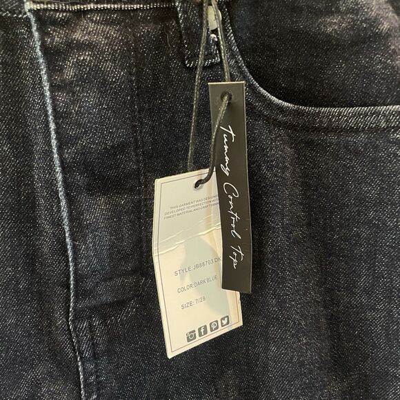 Judy Blue Womens High Waist Control Top Raw Hem Skinny Jeans 7/28 NWT - Picture 15 of 16